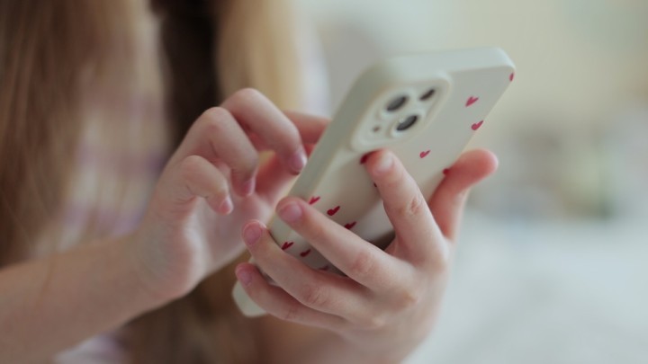 child using phone