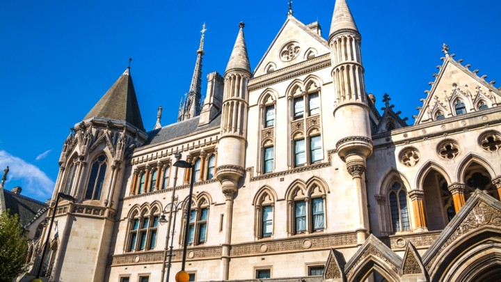 London, The Royal Courts of Justice view